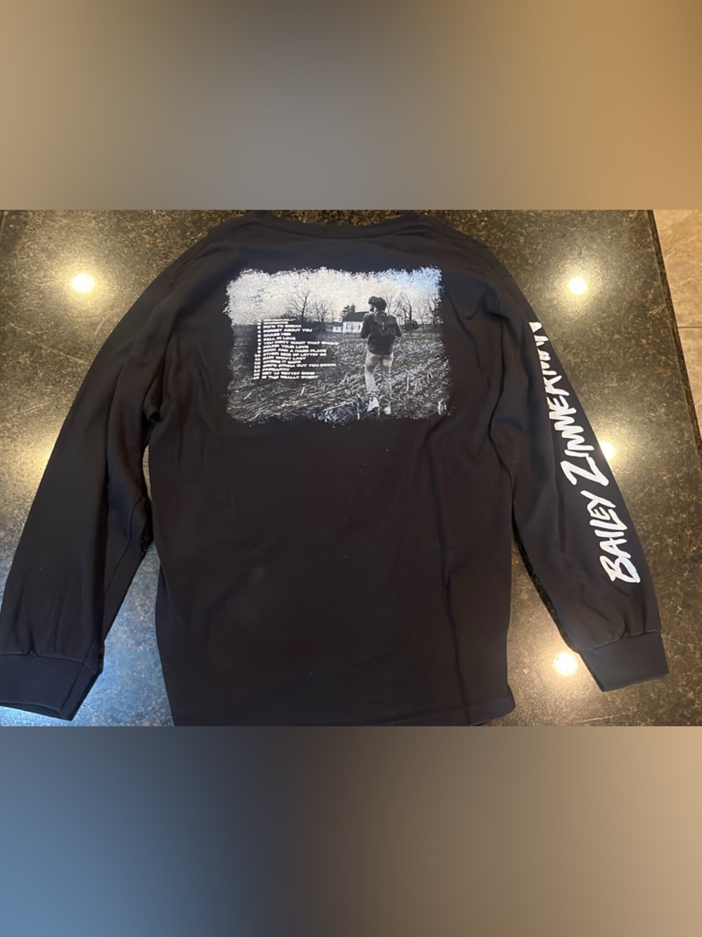 Bailey Zimmerman Black Graphic Long Sleeve Tee